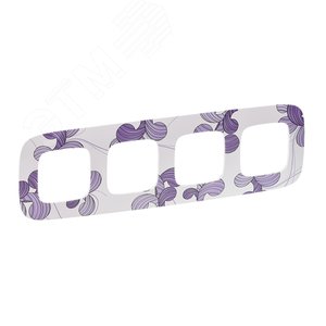 Valena ALLURE Рамка 4 поста флора универсальная (754364) - Legrand