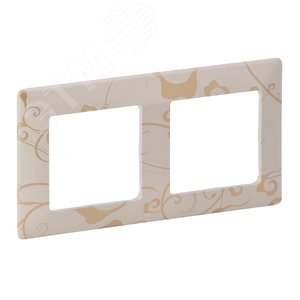 Valena LIFE Рамка 2 поста Ампир бежевый универсальная (754112) 2