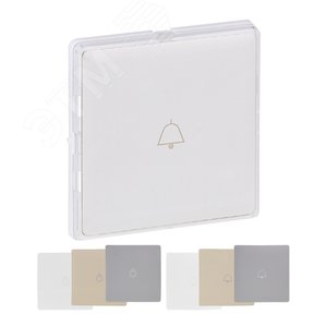 Valena LIFE Лицевая панель для кнопочного выключателя с держателем маркировки с подсветкой прозрачная с 3 вставками (755110)
