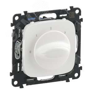 Valena ALLURE Выключатель вентилятора 4-позиционный С лицевой панелью Винтовые зажимы Белый (755175) 2