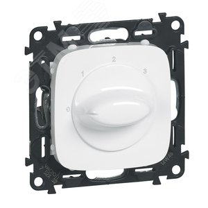 Valena ALLURE Выключатель вентилятора 4-позиционный С лицевой панелью Винтовые зажимы Белый (755175) 3