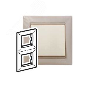 VALENA Рамка 2 поста вертикальная кантри - Legrand