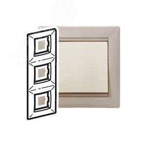 VALENA Рамка 3 поста вертикальная кантри - Legrand