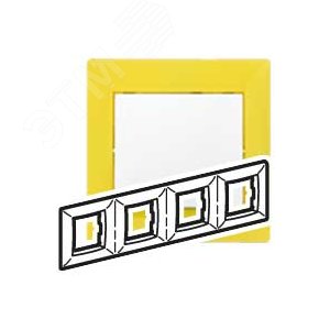 VALENA Рамка 4 поста горизонтальная фрэш - Legrand