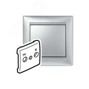 Панель лицевая выключения телевизионная TV-FM алюминий (770142)