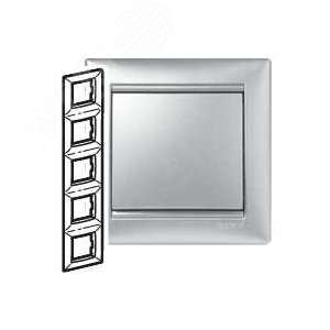 VALENA Рамка 5 постов вертикальная алюминий - Legrand Euro