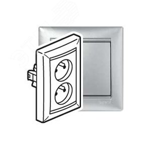 Розетка 2X2К+З шт фр АЛМ VLN (770191) - Legrand