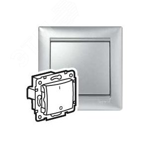 VALENA Выключатель на 2 положения 16A алюминий (770204) - Legrand