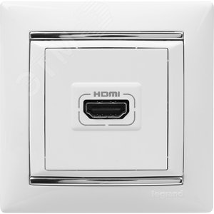 VALENA Рамка 1 пост белая/серебро (770491) 4