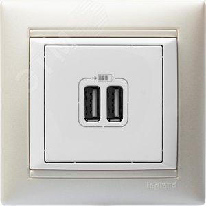 VALENA Рамка 1 пост белая/серебро (770491) 5