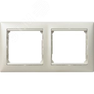 VALENA Рамка 2 поста горизонтальная жемчужная (770472) 2