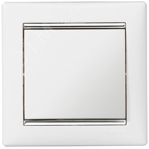 VALENA Рамка 1 пост белая/серебро (770491) 9