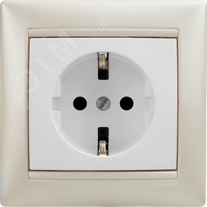 VALENA Рамка 1 пост белая/серебро (770491) 11