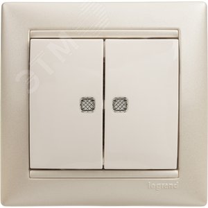 VALENA Рамка 1 пост белая/серебро (770491) 14