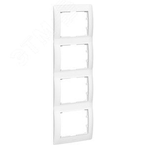 Galea Life Рамка 4 поста вертикальная белый (771008)