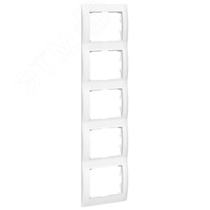Galea Life Рамка 5 постов вертикальная Белая (771009)