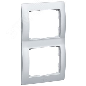 Galea Life Рамка 2 поста вертикальная aluminium (771306) - Legrand