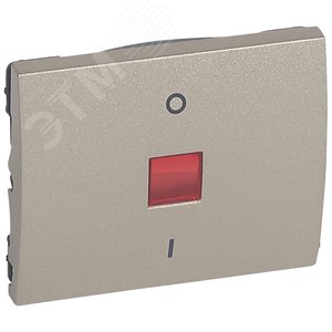Galea Life Клавиша для выключателя 2п с индикацией титан (771418)