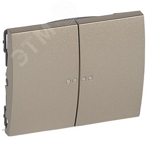 Лицевая панель Galea Life двойная с индикацией Titanium (771479)