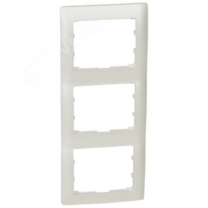 Galea Life Рамка 3 поста вертикальная жемчужный (771507)