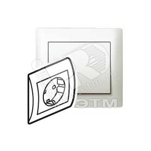 Galea Life Розетка с заземлением 2К+З моноблок жемчужный - Legrand