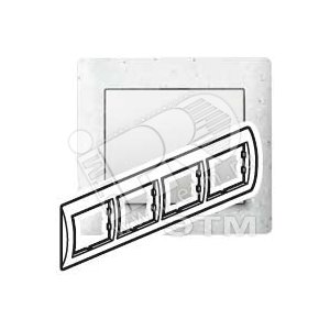 Galea Life Рамка 4 поста горизонтальная Corian Everest (771714) - Legrand