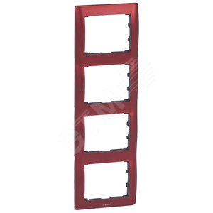 Galea Life Рамка 4 поста вертикальная Magic Red - Legrand