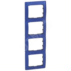 Galea Life Рамка 4 поста вертикальная Magic Blue - Legrand