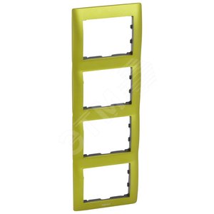 Galea Life Рамка 4 поста вертикальная Magic Green (771928) - Legrand