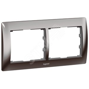 Galea Life Рамка 2 поста горизонтальный монтаж black nickel - Legrand