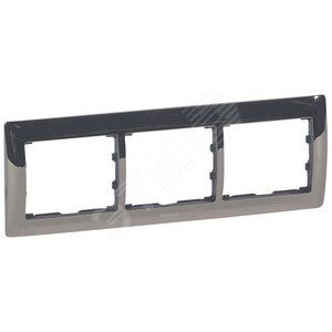 Galea Life Рамка 3 поста горизонтальная Black Nikel - Legrand
