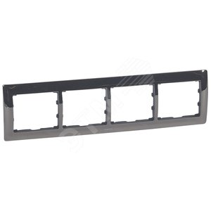Galea Life Рамка 4 поста горизонтальная Black Nikel - Legrand