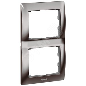 Galea Life Рамка 2 поста вертикальная Black Nikel - Legrand