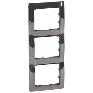 Galea Life Рамка 3 поста вертикальная Black Nikel - Legrand