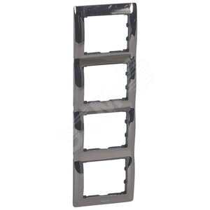 Galea Life Рамка 4 поста вертикальная Black Nikel - Legrand