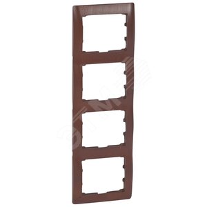 Galea Life Рамка 4 поста вертикальная Cherry Wood (771978) - Legrand