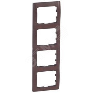 Galea Life Рамка 4 поста вертикальная Mahogany - Legrand