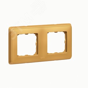 Cariva Рамка 2 поста матовое золото (773662) - Legrand