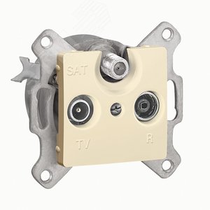 CARIVA Розетка TV-FM-SAT проходная в рамку бежевый (773736)