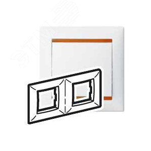 VALENA Рамка х2 белый-янтарь - Legrand