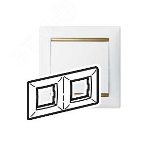 VALENA Рамка x2  гор.золото - Legrand