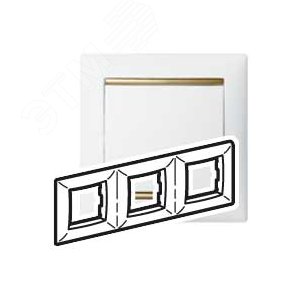 VALENA Рамка x3  гор.золото - Legrand
