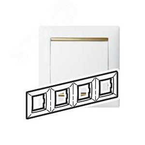 VALENA Рамка x4  гор.золото - Legrand