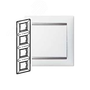 VALENA Рамка x4 верт.хром - Legrand