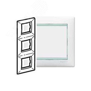Valena Рамка 3п.верт.б-г.оп (774477) - Legrand