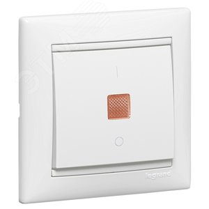 VALENA Выключатель 2п 16А с индикацией белый (774214) 3