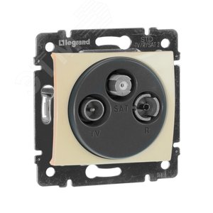 VALENA Розетка телевизионная TV-FM-SAT конечная в рамку слоновая кость (774336) 3