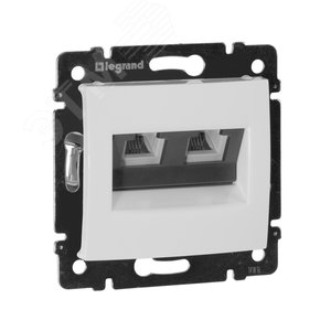 VALENA Розетка телефонная RJ11х2 в рамку белая (774439) 3