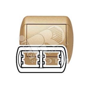 Galea Life Рамка 2 поста горизонтальная металлик/бронза - Legrand