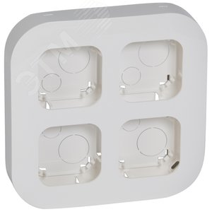 Quteo Рамка 4 поста для наружного монтажа белая (782294)